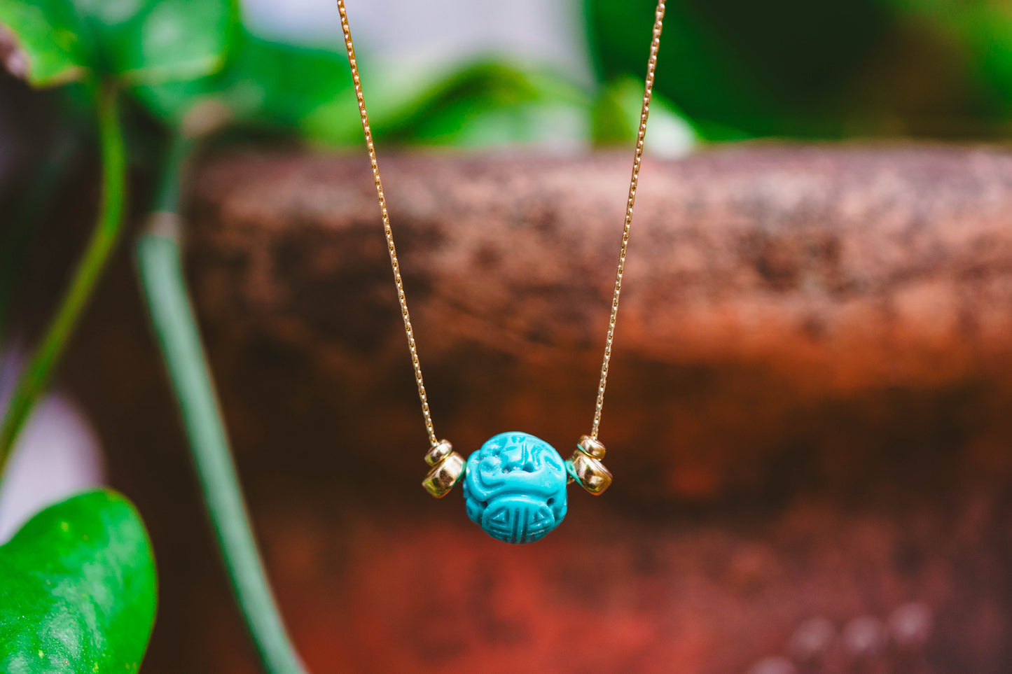 Turquoise Longevity Gold Filled Necklace