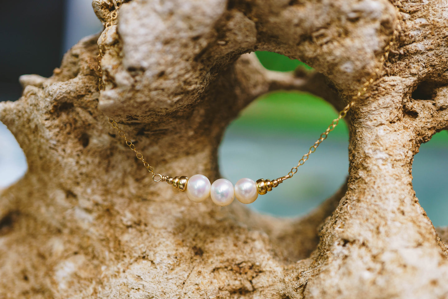 Fresh Water Round Pearl Gold Filled Necklace