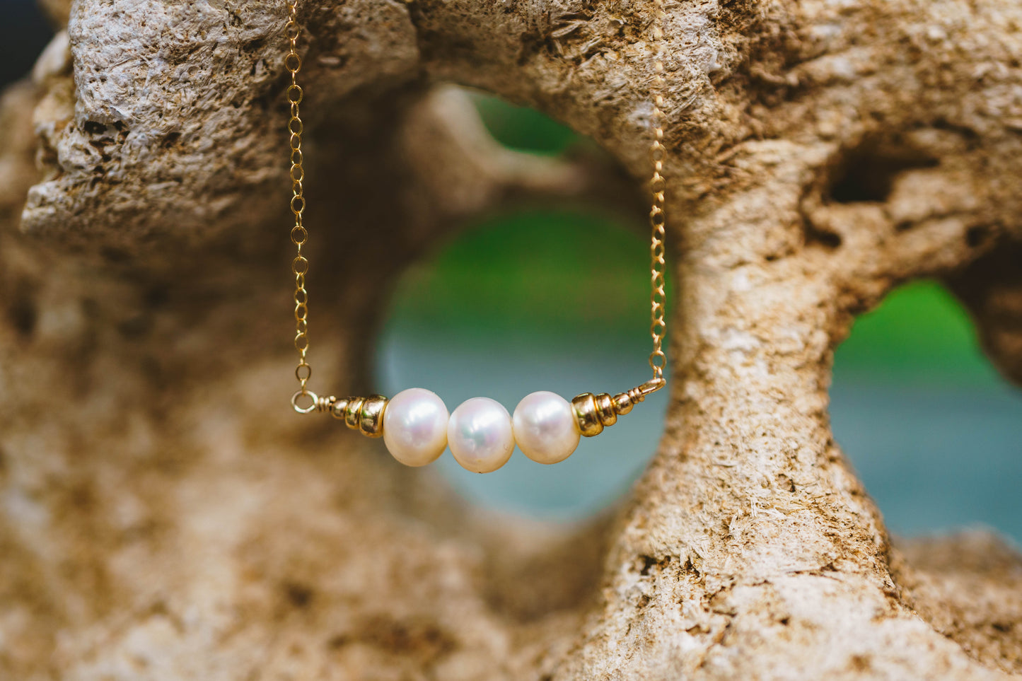 Fresh Water Round Pearl Gold Filled Necklace