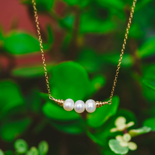 Fresh Water Round Pearl Gold Filled Necklace