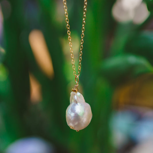 Baroque Pearl Gold Filled Necklace