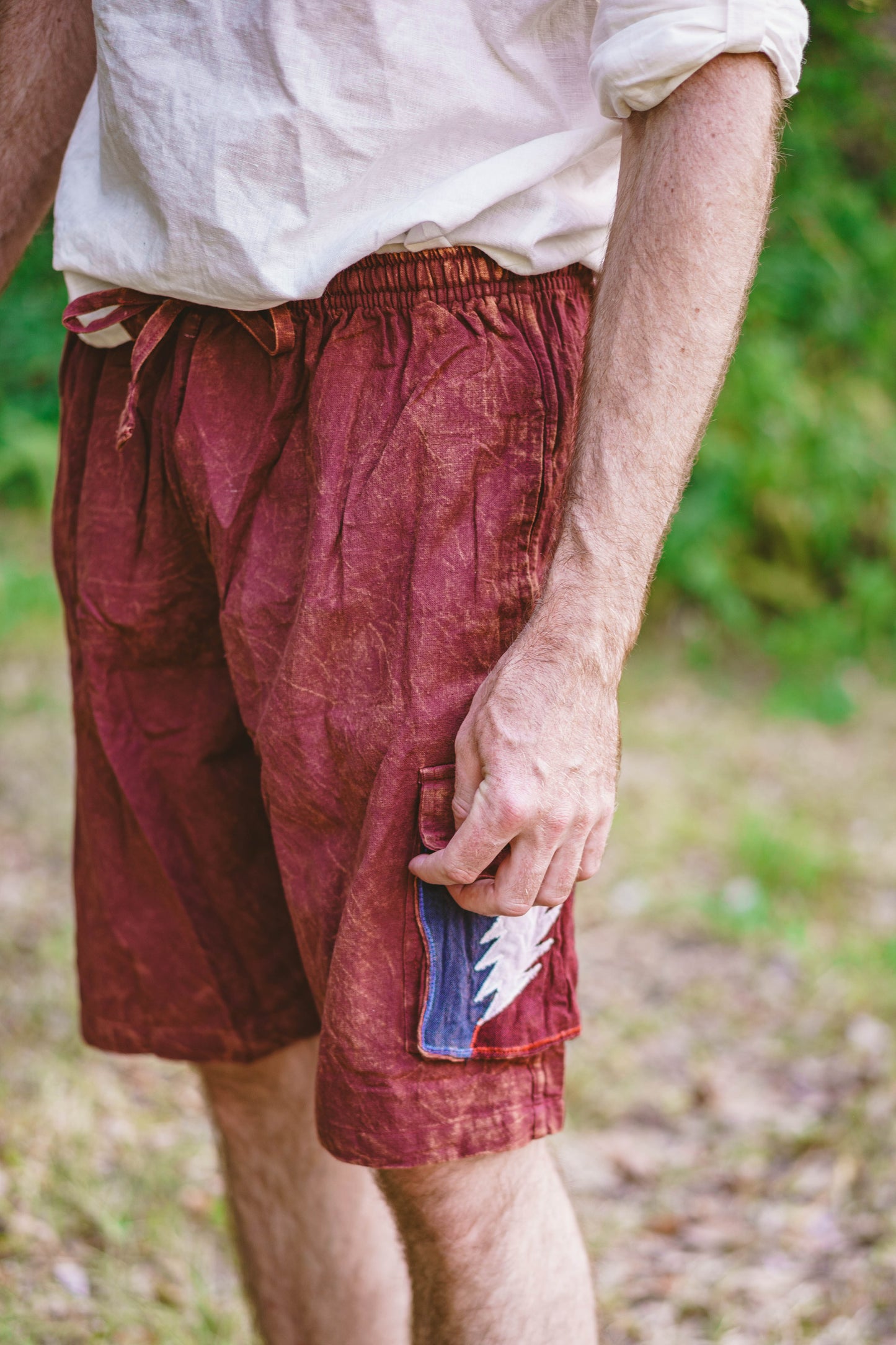 Cotton Lightning Bolt Shorts