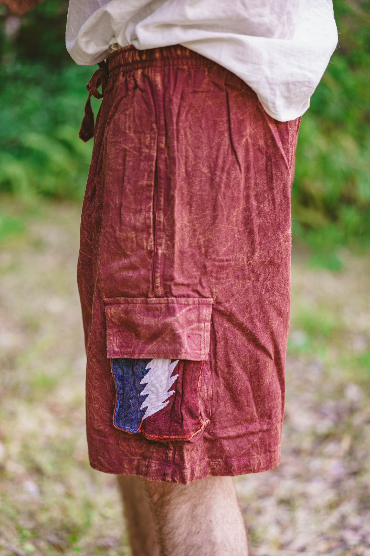 Cotton Lightning Bolt Shorts