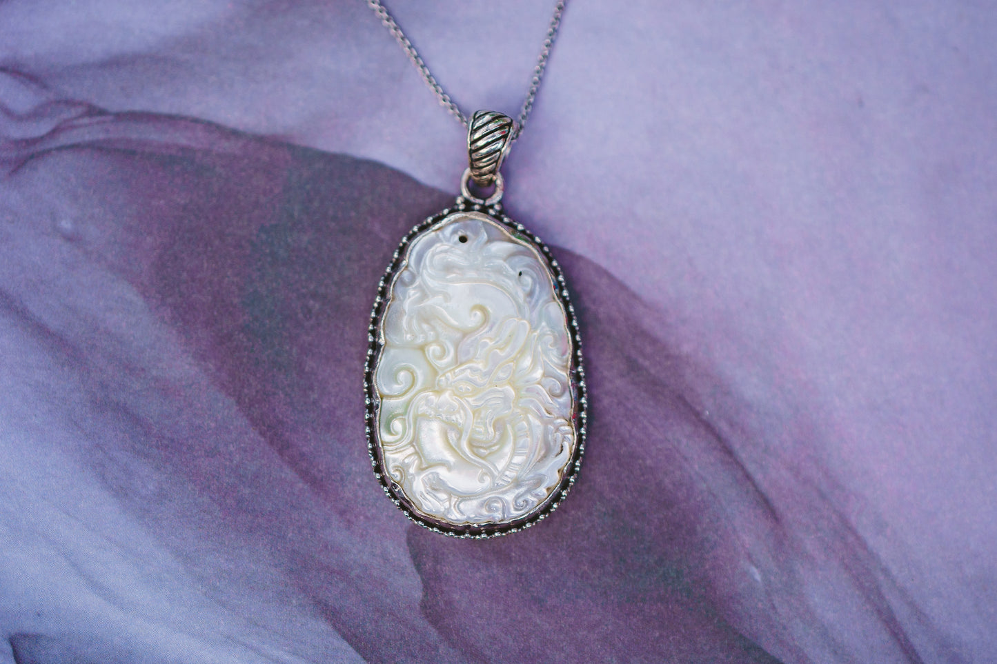 Mother of Pearl Dragon Pendants