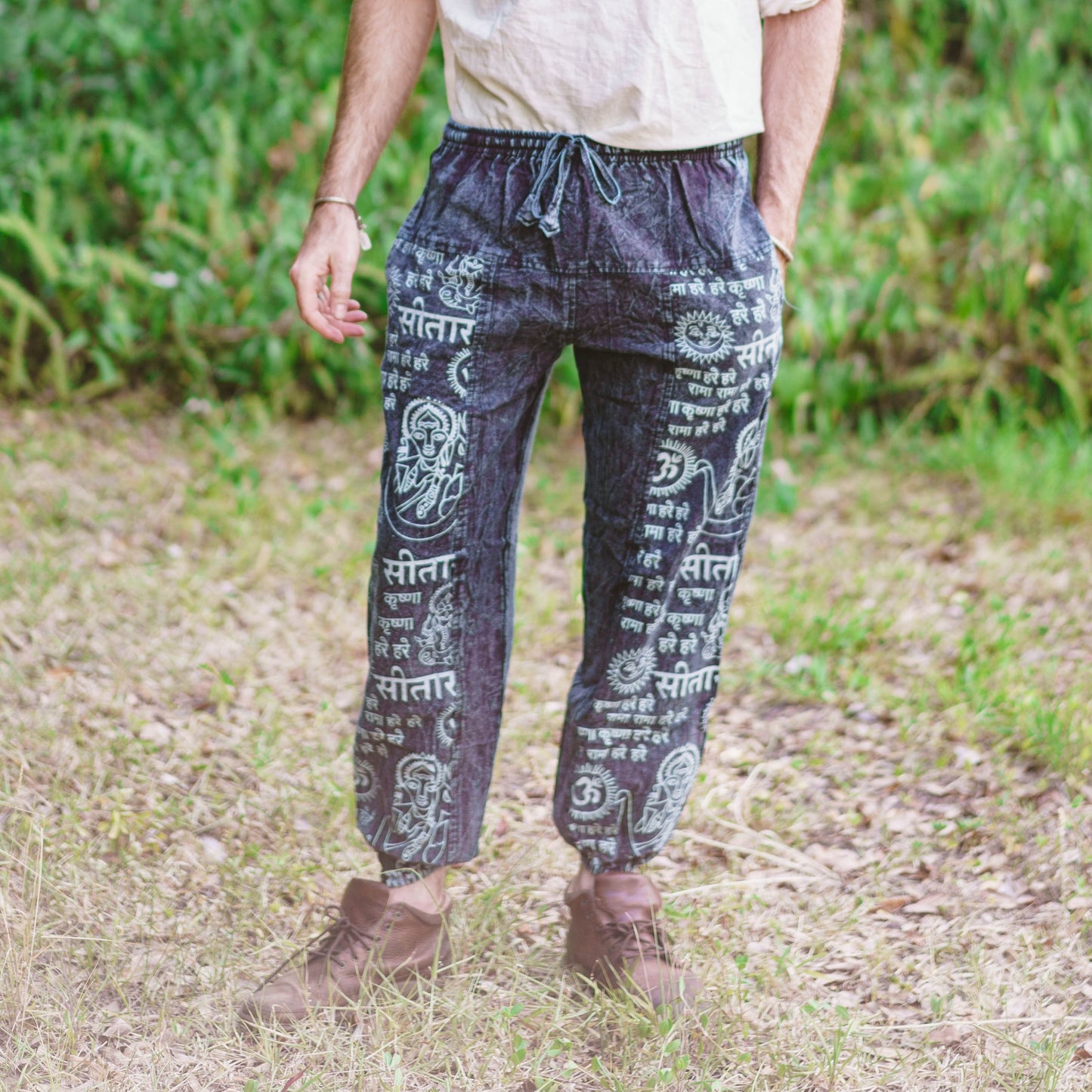 Mantra Print Pants | 4 Colors