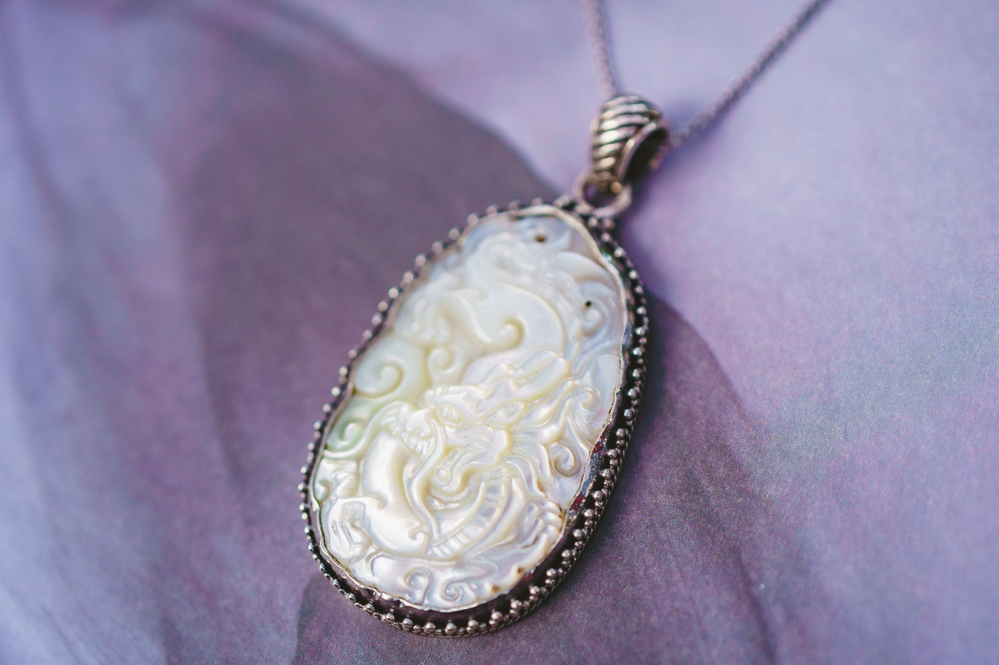 Mother of Pearl Dragon Pendants