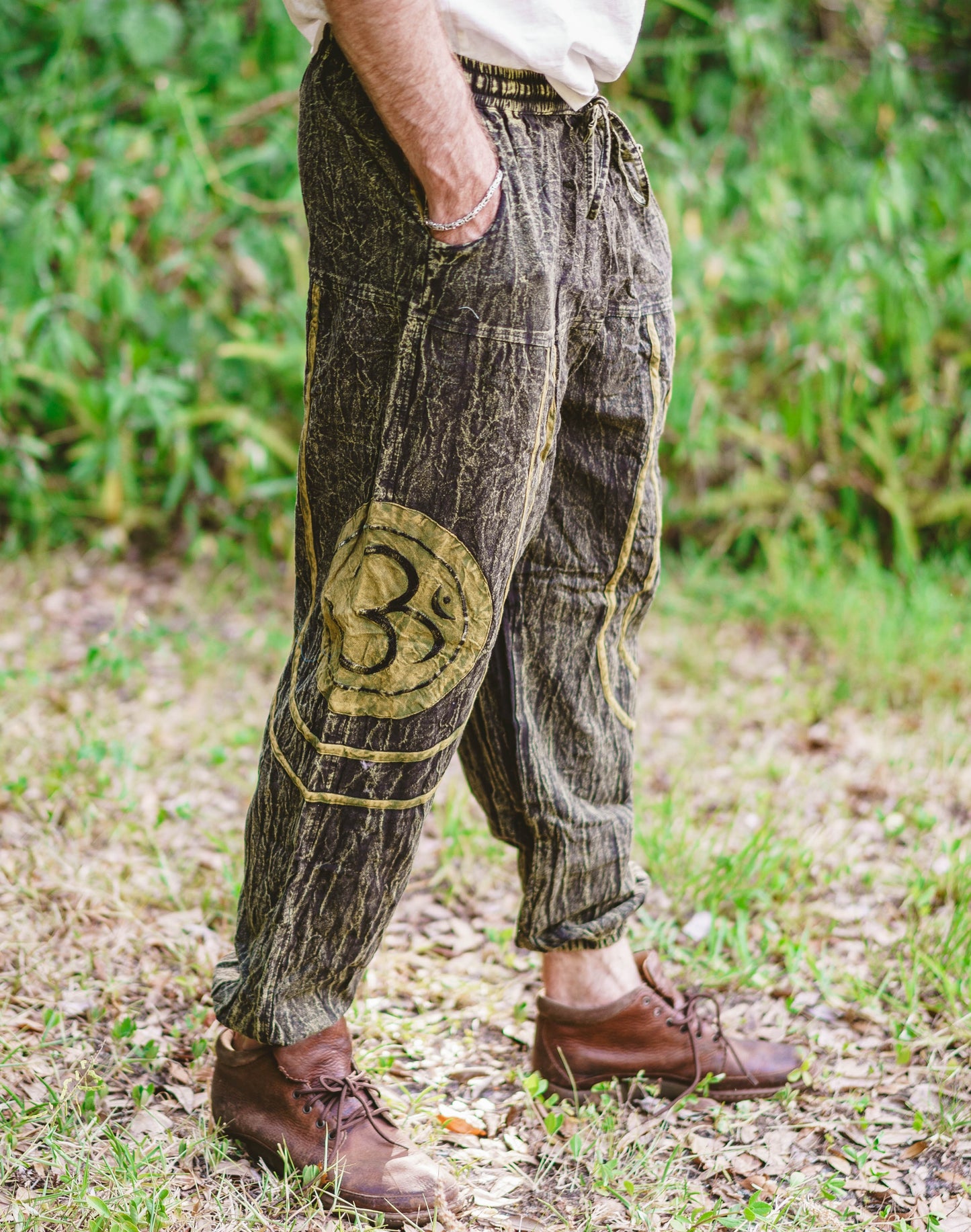 Embroidered Om Pants | 4 Colors