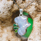 Silver Pearl, Peridot & Green Kyanite Pendants