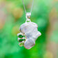 Silver Pearl, Peridot & Green Kyanite Pendants
