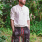 Shyama Cargo Shorts with Buddhist Astamangala Block Print