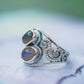 Sterling Silver Labradorite Twist Swirl Rings