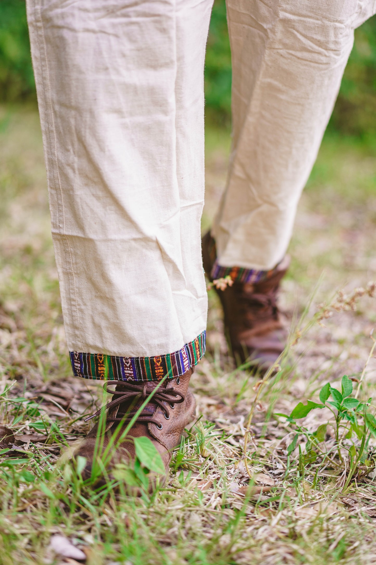 Tan Hemp Drawstring Pants