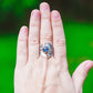Sterling Silver Labradorite Shield Ring