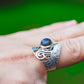Sterling Silver Labradorite Shield Ring