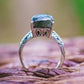 Sterling Silver Square Labradorite Ring