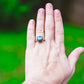 Sterling Silver Square Labradorite Ring