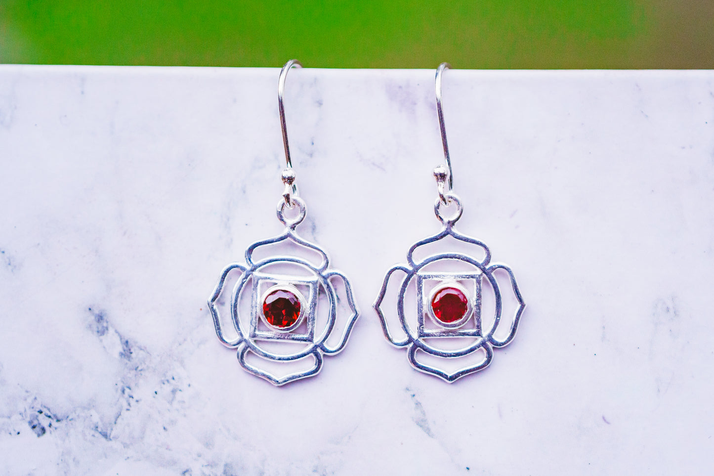 Chakra Symbol Dangle Earrings