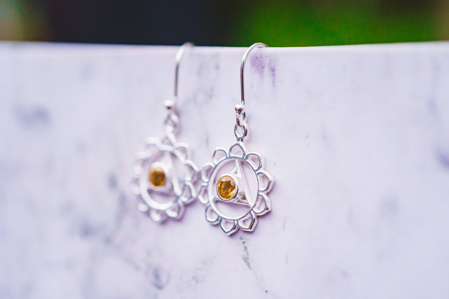 Chakra Symbol Dangle Earrings