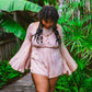 Golden Peacock Frill Romper