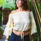 Desert Rose Cotton Ruffle Sleeve Top