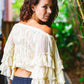 Desert Rose Cotton Ruffle Sleeve Top