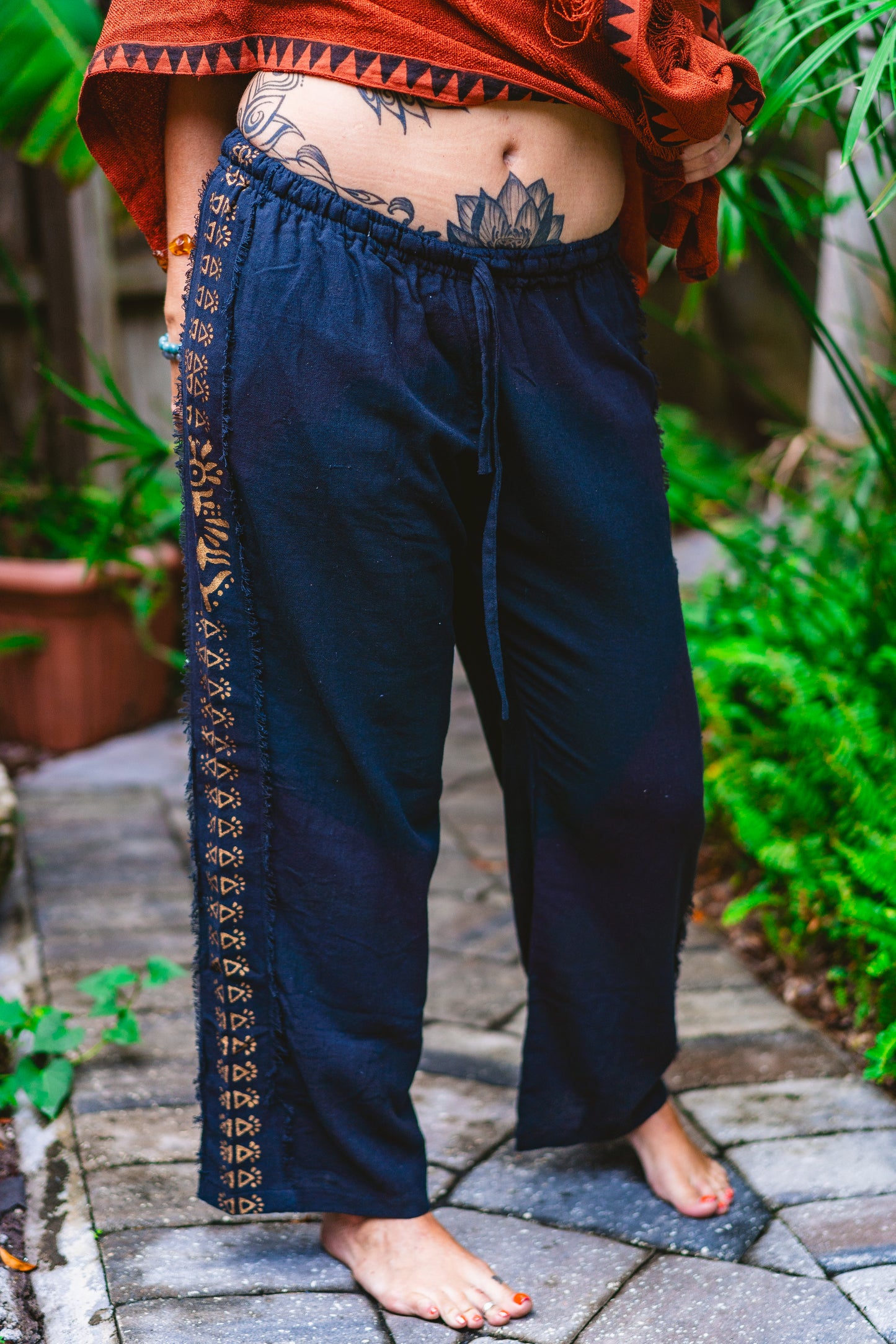 Desert Rose Side Block Print Pants