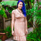 Golden Peacock Mini Dress