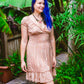 Golden Peacock Mini Dress
