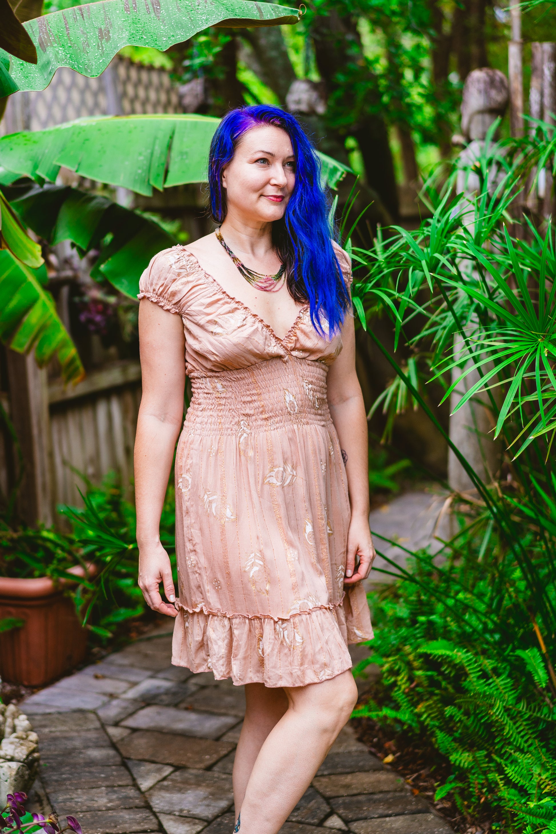 Golden Peacock Mini Dress Midnight Sun Golden Peacock Mini Dress Midnight Sun
