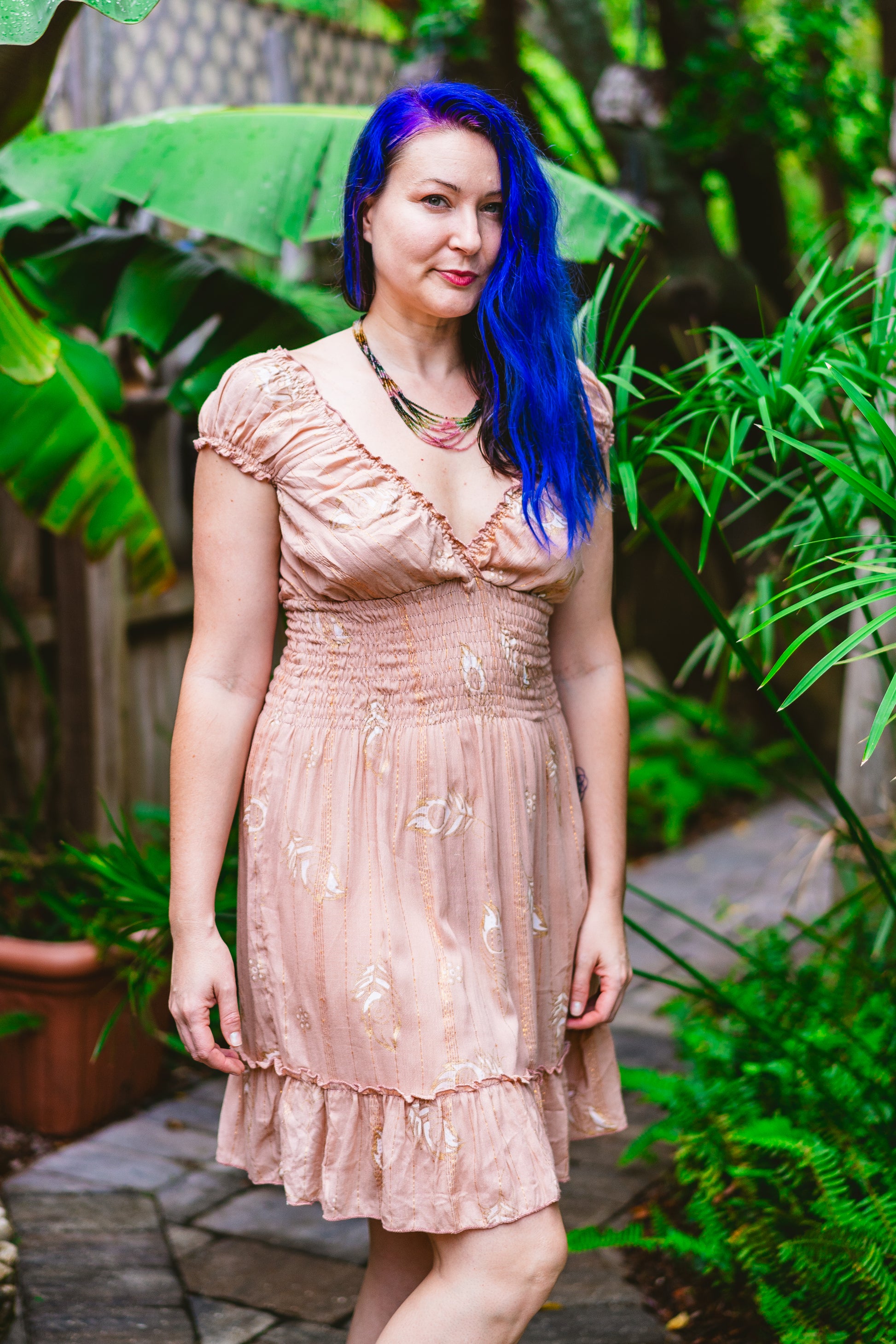 Golden Peacock Mini Dress Midnight Sun Golden Peacock Mini Dress Midnight Sun