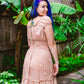 Golden Peacock Mini Dress