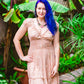 Golden Peacock Mini Dress