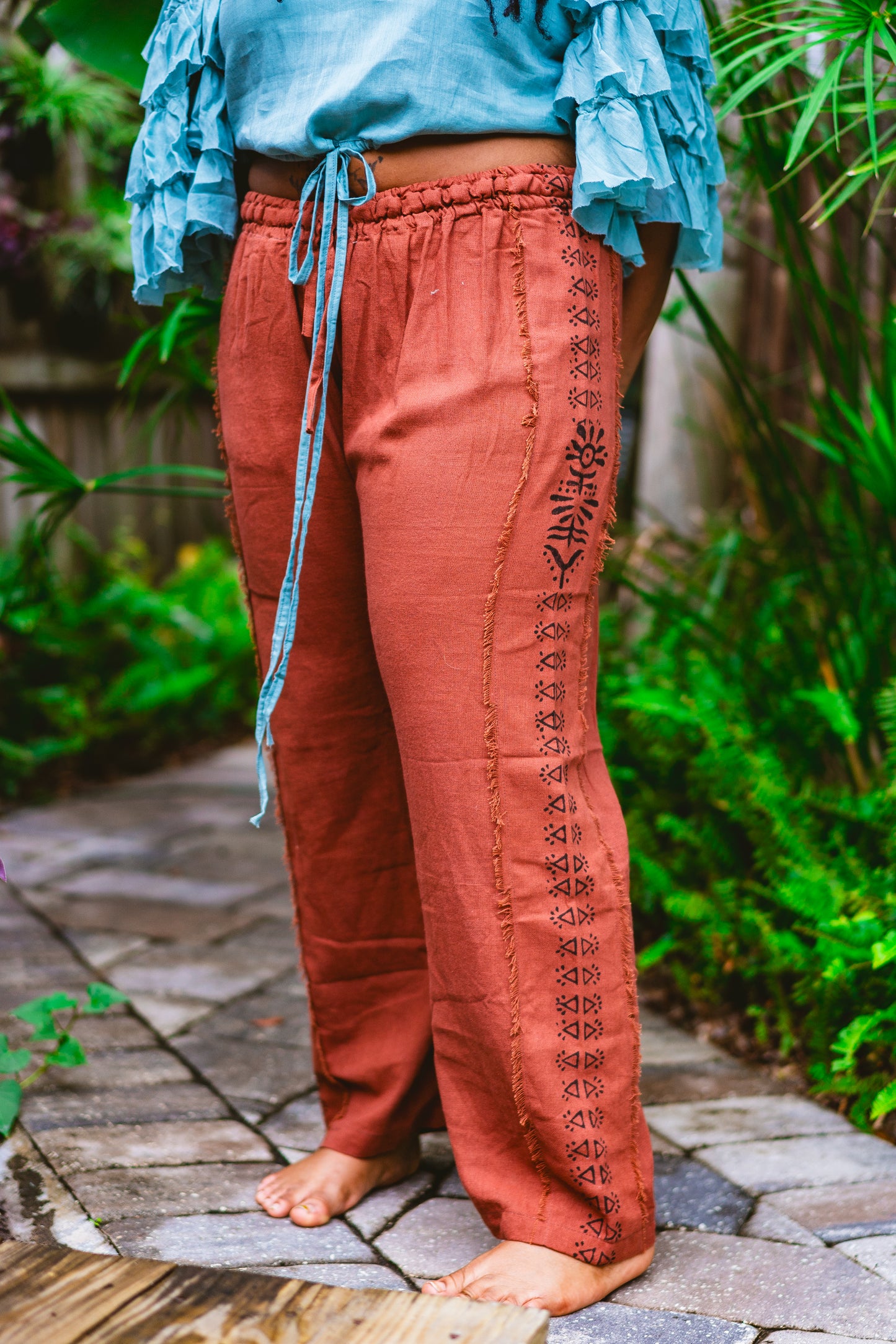 Desert Rose Side Block Print Pants