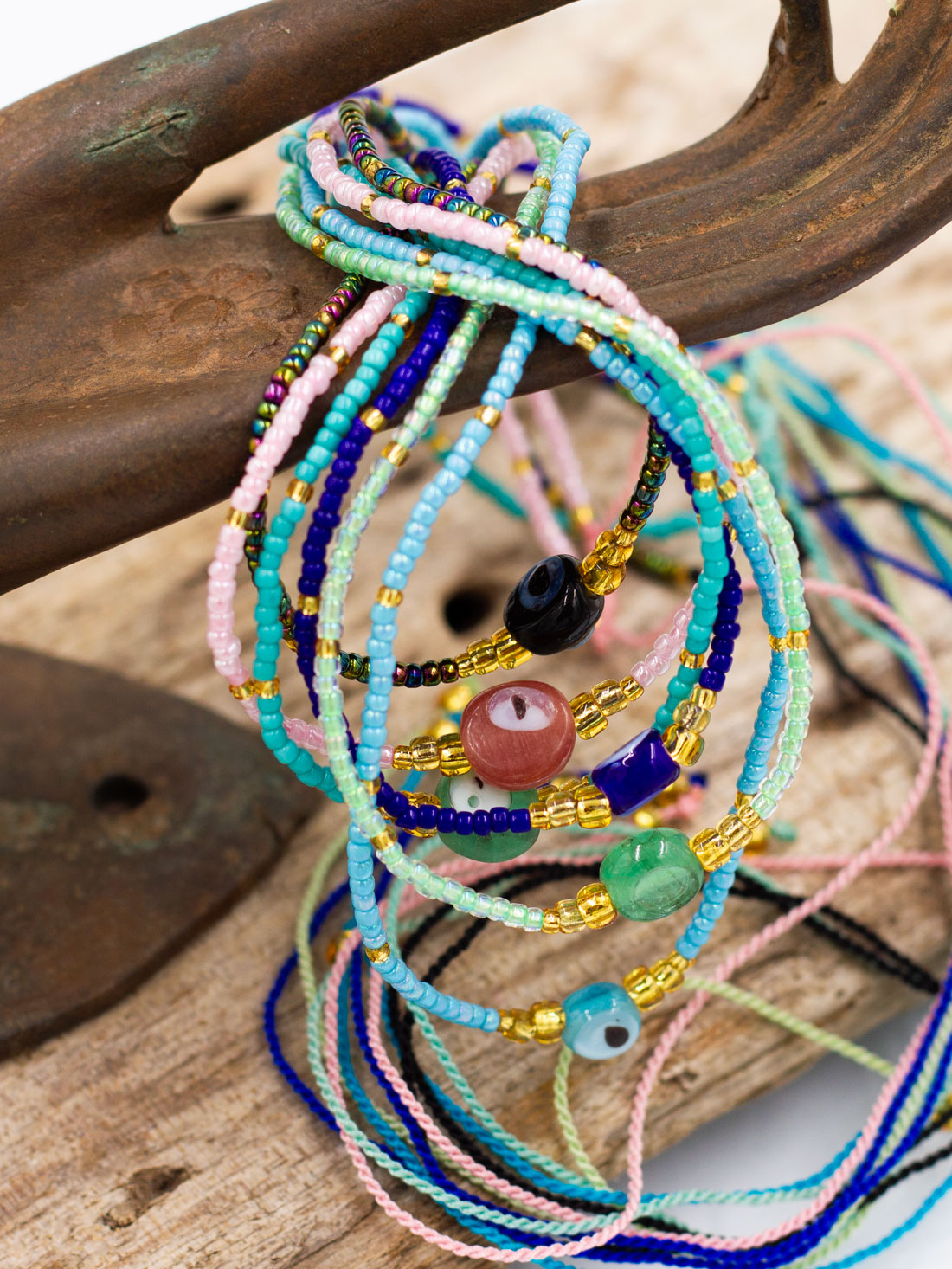 Beaded Evil Eye Necklaces