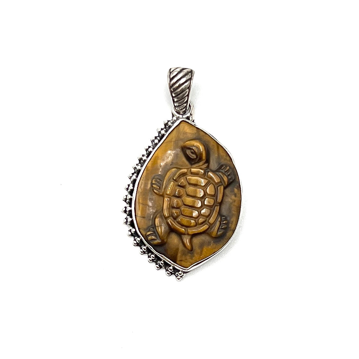 Tigers Eye Turtle Pendants