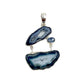 Blue Druzy Agate Pendants