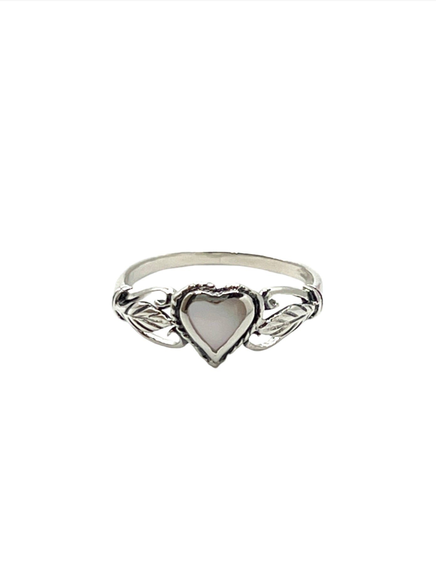 Sterling Silver Shell Heart Rings