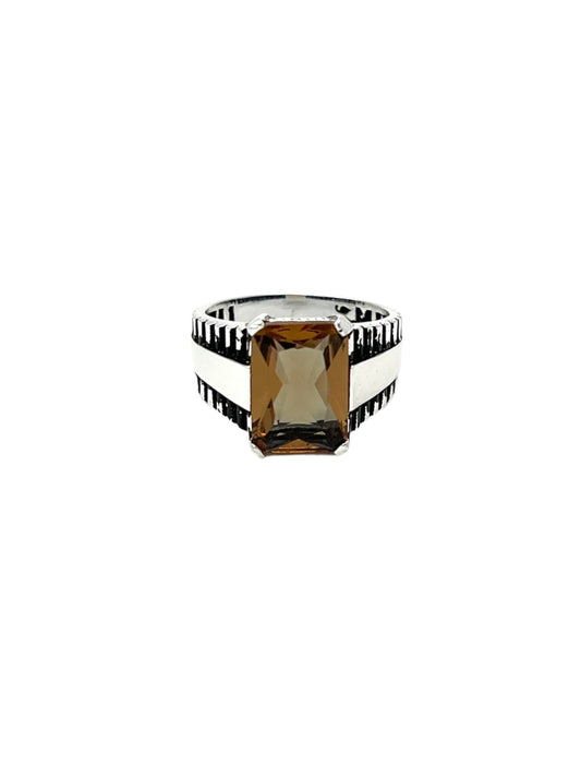 Silver Zultanite Faceted Ring