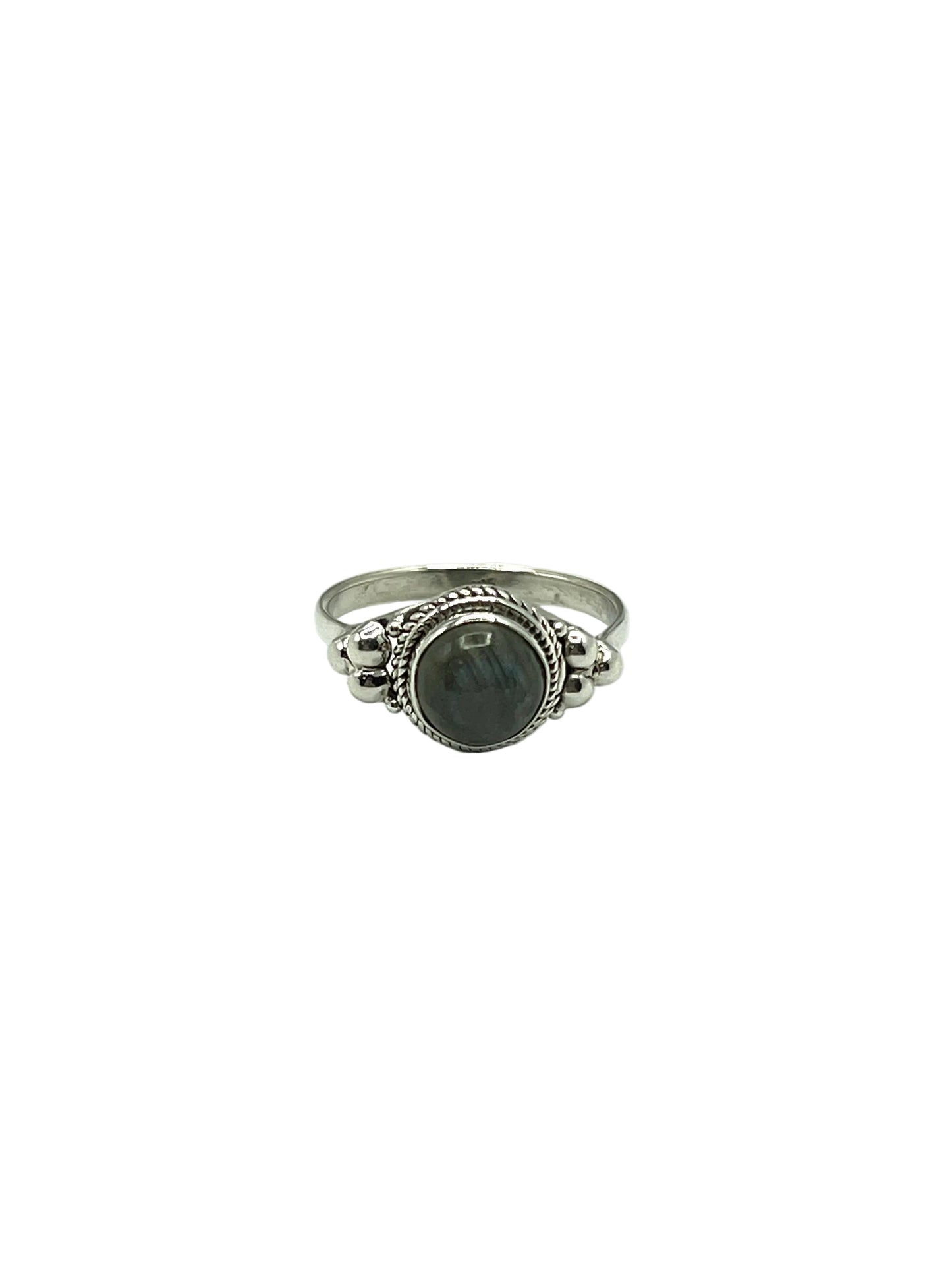Beaded Circle Gemstone Rings