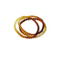 Polished Variegated Amber Beaded Bracelets