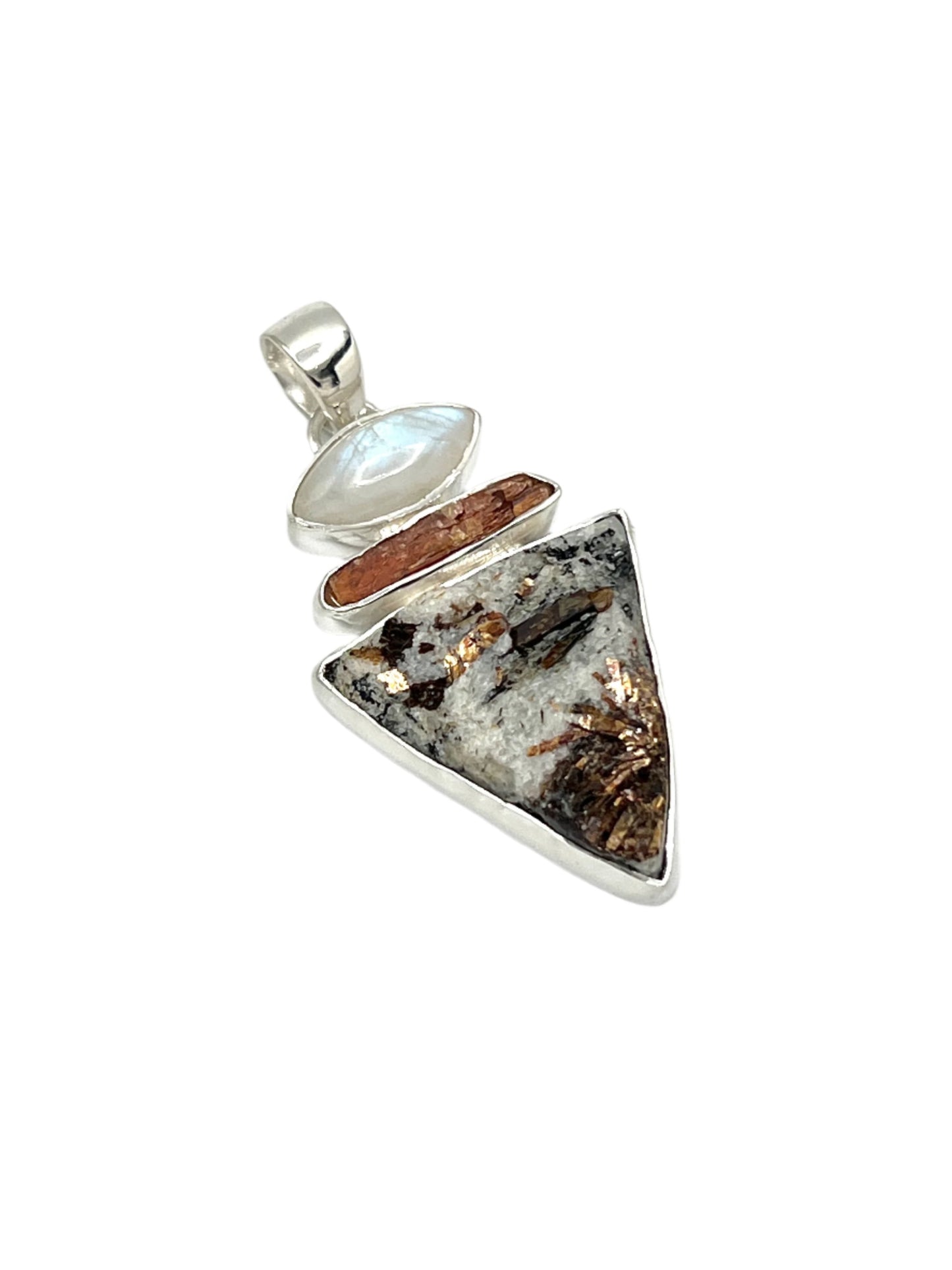 Silver Astrophyllite & Gemstone Pendants