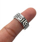 Sterling Silver Greek Meander Wide Ring