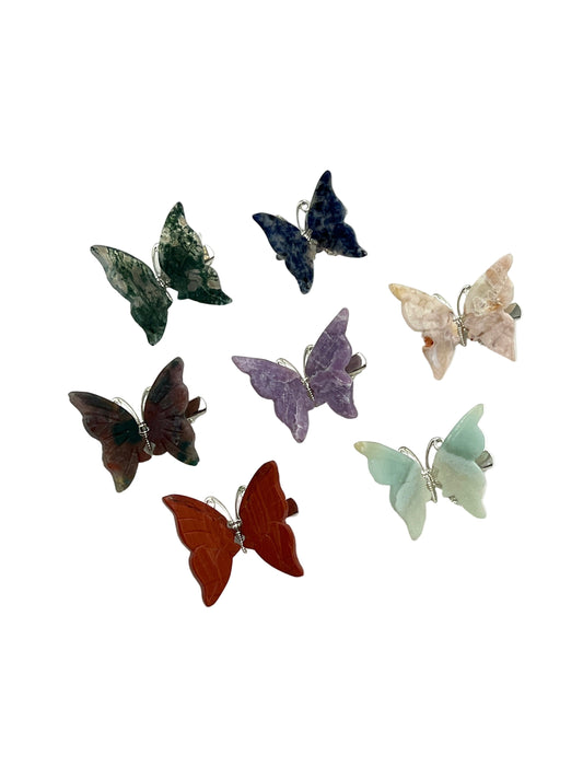 Crystal Butterfly Hair Clips