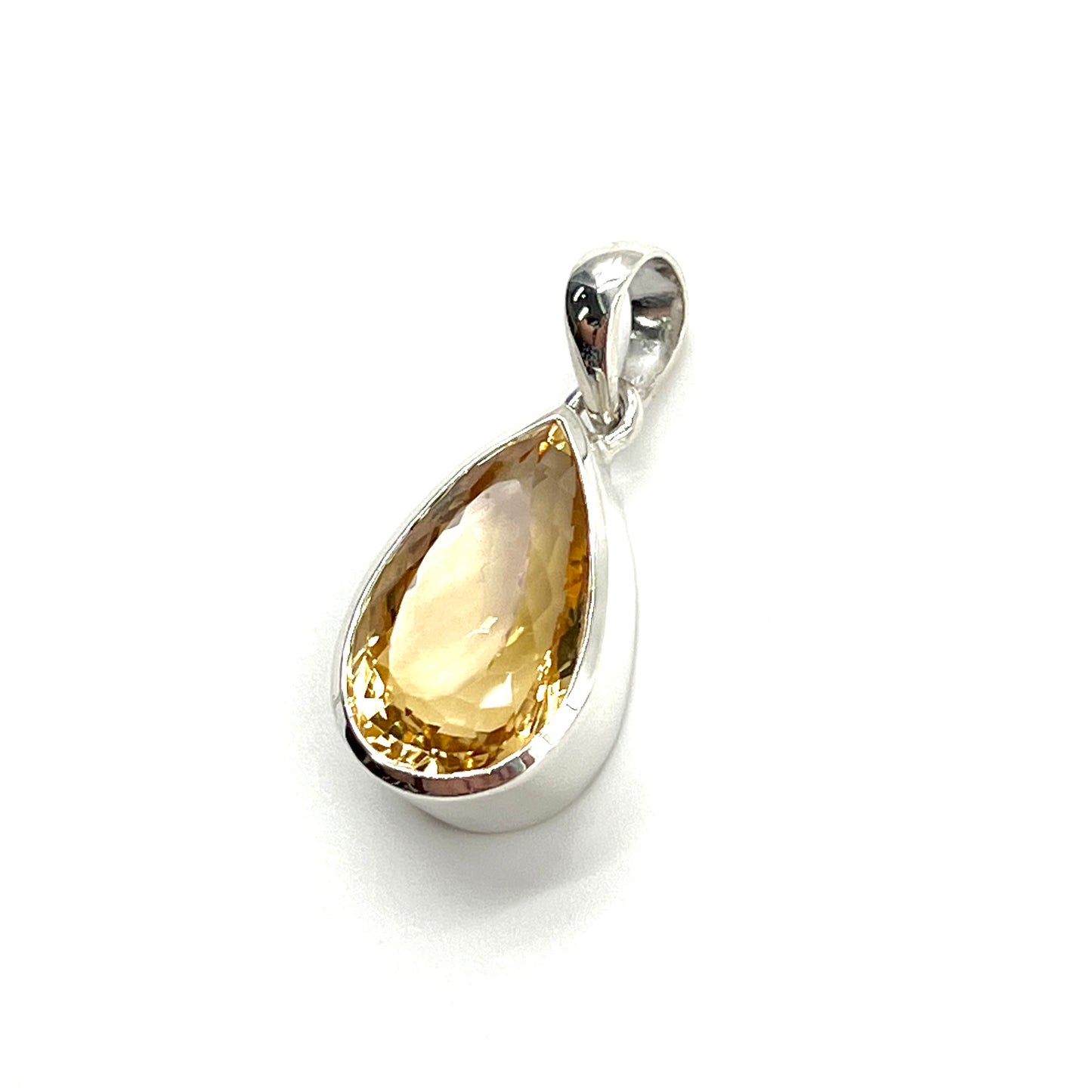 Sterling Silver Citrine Freeform Pendants