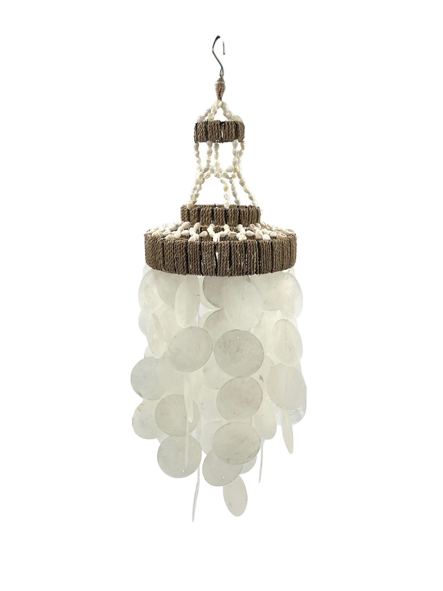 Round Capiz & Sea Shell Wind Chime
