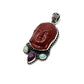 Red Jasper & Opal Buddha Head Pendants