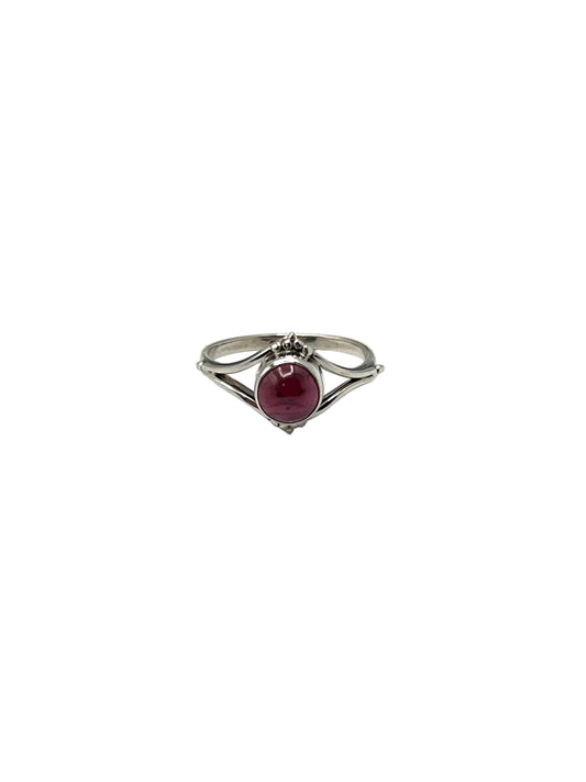 Round Gemstone Beaded Rings