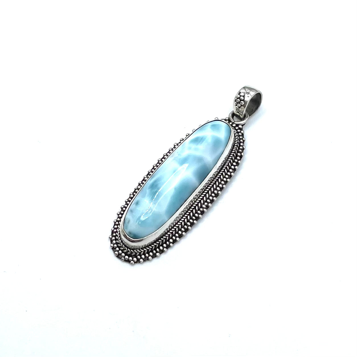 Sterling Silver Larimar Freeform Pendants