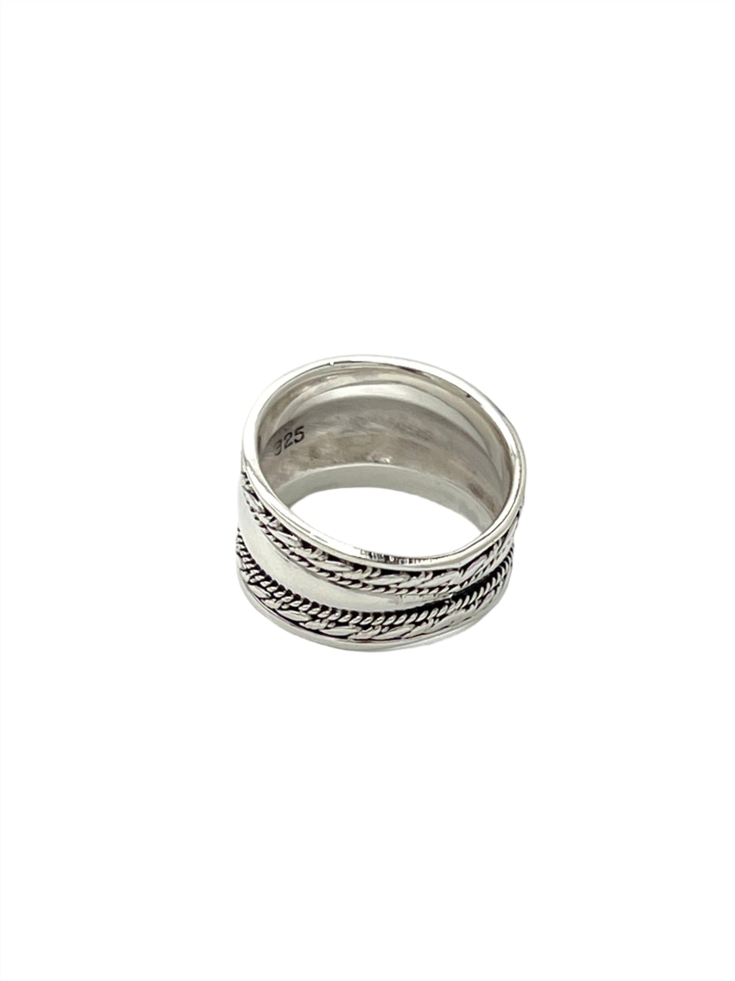 Sterling Silver Simple Thick Braided Ring