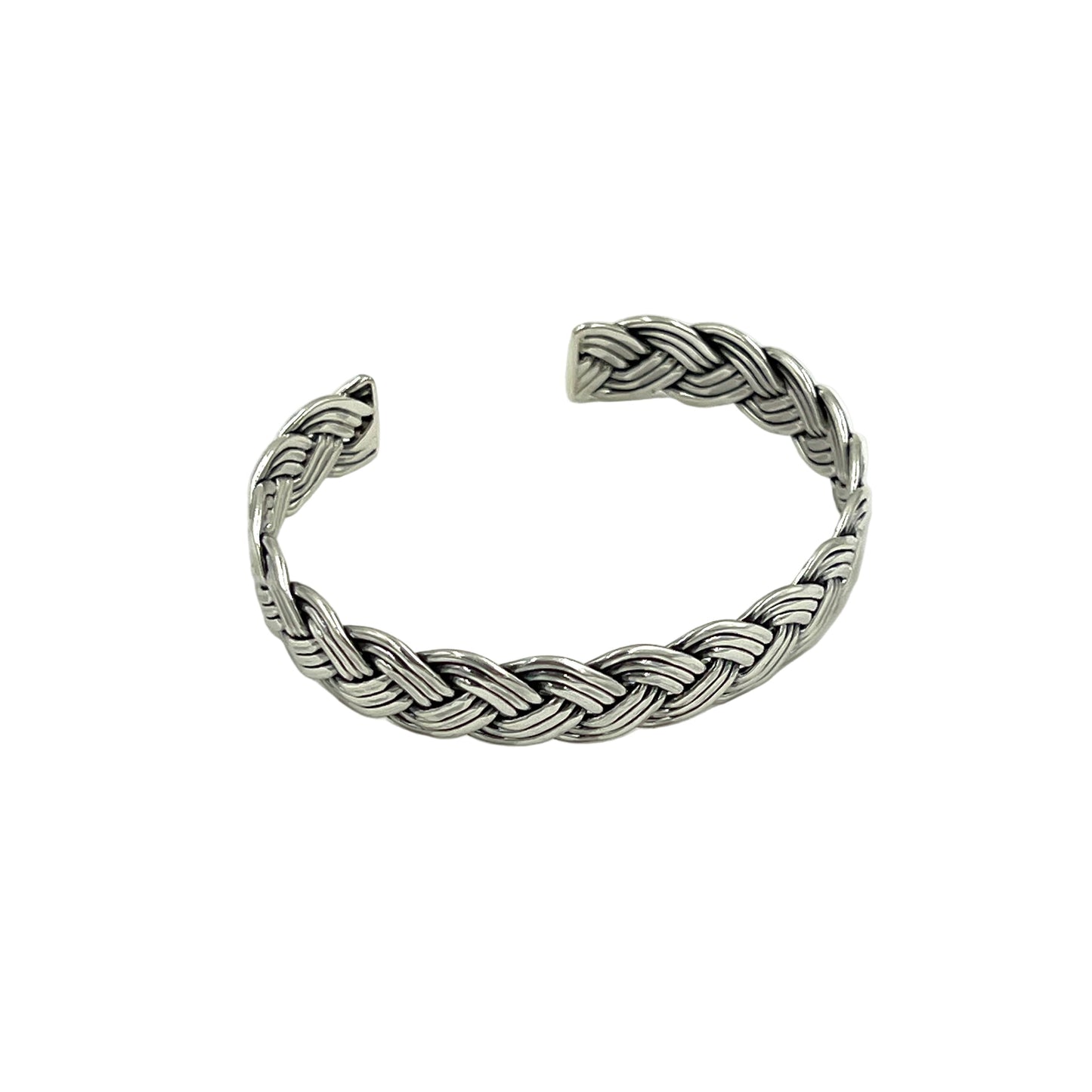 Silver Braided Cuff